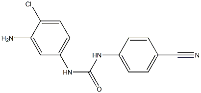 N-(3-amino-4-chlorophenyl)-N'-(4-cyanophenyl)urea Struktur