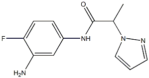 N-(3-amino-4-fluorophenyl)-2-(1H-pyrazol-1-yl)propanamide Struktur