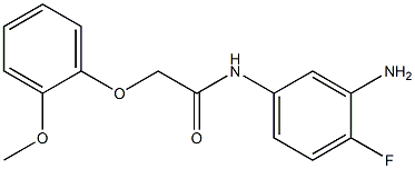 N-(3-amino-4-fluorophenyl)-2-(2-methoxyphenoxy)acetamide Struktur