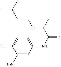 N-(3-amino-4-fluorophenyl)-2-(3-methylbutoxy)propanamide Struktur