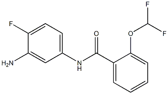 N-(3-amino-4-fluorophenyl)-2-(difluoromethoxy)benzamide Struktur