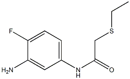 N-(3-amino-4-fluorophenyl)-2-(ethylsulfanyl)acetamide Struktur