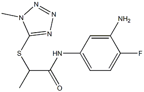 N-(3-amino-4-fluorophenyl)-2-[(1-methyl-1H-1,2,3,4-tetrazol-5-yl)sulfanyl]propanamide Struktur