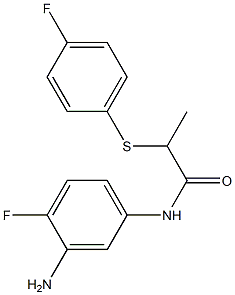 N-(3-amino-4-fluorophenyl)-2-[(4-fluorophenyl)sulfanyl]propanamide Struktur