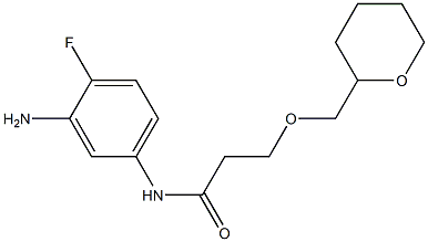 N-(3-amino-4-fluorophenyl)-3-(oxan-2-ylmethoxy)propanamide Struktur