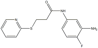 N-(3-amino-4-fluorophenyl)-3-(pyridin-2-ylsulfanyl)propanamide Struktur