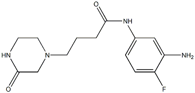 N-(3-amino-4-fluorophenyl)-4-(3-oxopiperazin-1-yl)butanamide Struktur