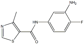 N-(3-amino-4-fluorophenyl)-4-methyl-1,3-thiazole-5-carboxamide Struktur