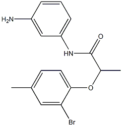 N-(3-aminophenyl)-2-(2-bromo-4-methylphenoxy)propanamide Struktur