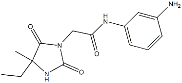 N-(3-aminophenyl)-2-(4-ethyl-4-methyl-2,5-dioxoimidazolidin-1-yl)acetamide Struktur