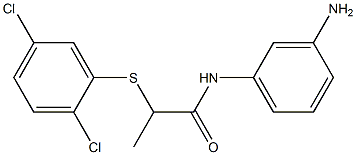 N-(3-aminophenyl)-2-[(2,5-dichlorophenyl)sulfanyl]propanamide Struktur