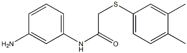 N-(3-aminophenyl)-2-[(3,4-dimethylphenyl)sulfanyl]acetamide Struktur