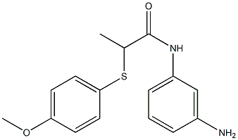 N-(3-aminophenyl)-2-[(4-methoxyphenyl)sulfanyl]propanamide Struktur