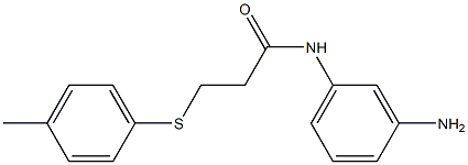 N-(3-aminophenyl)-3-[(4-methylphenyl)sulfanyl]propanamide Struktur