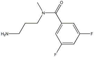 N-(3-aminopropyl)-3,5-difluoro-N-methylbenzamide Struktur