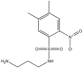 N-(3-aminopropyl)-4,5-dimethyl-2-nitrobenzene-1-sulfonamide Struktur