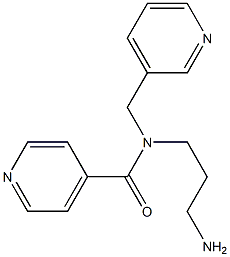 N-(3-aminopropyl)-N-(pyridin-3-ylmethyl)pyridine-4-carboxamide Struktur