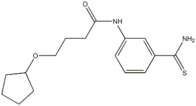 N-(3-carbamothioylphenyl)-4-(cyclopentyloxy)butanamide Struktur