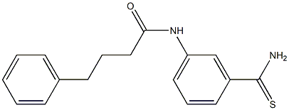 N-(3-carbamothioylphenyl)-4-phenylbutanamide Struktur