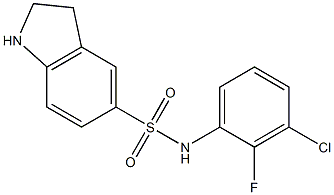 N-(3-chloro-2-fluorophenyl)-2,3-dihydro-1H-indole-5-sulfonamide Struktur