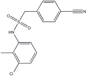 N-(3-chloro-2-methylphenyl)-1-(4-cyanophenyl)methanesulfonamide Struktur