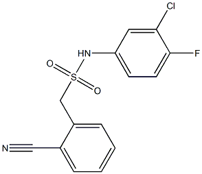 N-(3-chloro-4-fluorophenyl)-1-(2-cyanophenyl)methanesulfonamide Struktur