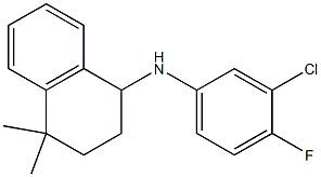 N-(3-chloro-4-fluorophenyl)-4,4-dimethyl-1,2,3,4-tetrahydronaphthalen-1-amine Struktur