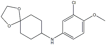 N-(3-chloro-4-methoxyphenyl)-1,4-dioxaspiro[4.5]decan-8-amine Struktur