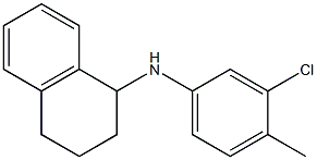 N-(3-chloro-4-methylphenyl)-1,2,3,4-tetrahydronaphthalen-1-amine Struktur