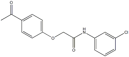 N-(3-chlorophenyl)-2-(4-acetylphenoxy)acetamide Struktur