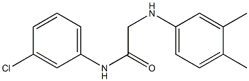 N-(3-chlorophenyl)-2-[(3,4-dimethylphenyl)amino]acetamide Struktur