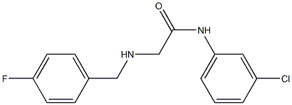 N-(3-chlorophenyl)-2-{[(4-fluorophenyl)methyl]amino}acetamide Struktur