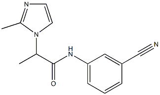 N-(3-cyanophenyl)-2-(2-methyl-1H-imidazol-1-yl)propanamide Struktur