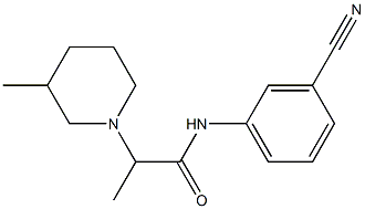 N-(3-cyanophenyl)-2-(3-methylpiperidin-1-yl)propanamide Struktur