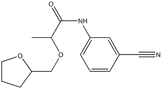 N-(3-cyanophenyl)-2-(oxolan-2-ylmethoxy)propanamide Struktur