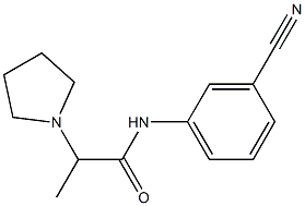 N-(3-cyanophenyl)-2-(pyrrolidin-1-yl)propanamide Struktur