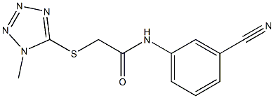 N-(3-cyanophenyl)-2-[(1-methyl-1H-1,2,3,4-tetrazol-5-yl)sulfanyl]acetamide Struktur