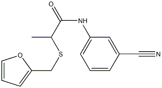 N-(3-cyanophenyl)-2-[(furan-2-ylmethyl)sulfanyl]propanamide Struktur