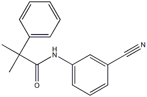 N-(3-cyanophenyl)-2-methyl-2-phenylpropanamide Struktur