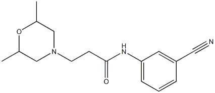 N-(3-cyanophenyl)-3-(2,6-dimethylmorpholin-4-yl)propanamide Struktur