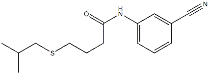 N-(3-cyanophenyl)-4-[(2-methylpropyl)sulfanyl]butanamide Struktur