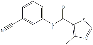 N-(3-cyanophenyl)-4-methyl-1,3-thiazole-5-carboxamide Struktur