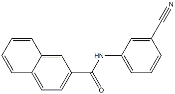 N-(3-cyanophenyl)naphthalene-2-carboxamide Struktur