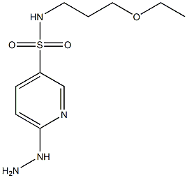 N-(3-ethoxypropyl)-6-hydrazinylpyridine-3-sulfonamide Struktur