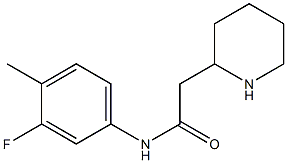 N-(3-fluoro-4-methylphenyl)-2-(piperidin-2-yl)acetamide Struktur