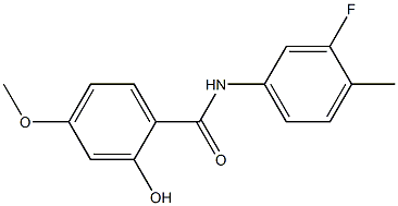 N-(3-fluoro-4-methylphenyl)-2-hydroxy-4-methoxybenzamide Struktur