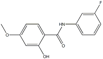 N-(3-fluorophenyl)-2-hydroxy-4-methoxybenzamide Struktur