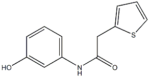 N-(3-hydroxyphenyl)-2-(thiophen-2-yl)acetamide Struktur