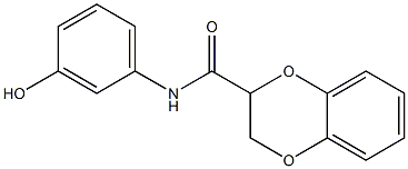 N-(3-hydroxyphenyl)-2,3-dihydro-1,4-benzodioxine-2-carboxamide Struktur