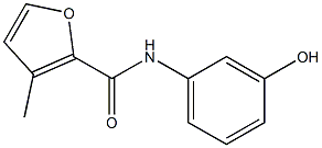 N-(3-hydroxyphenyl)-3-methylfuran-2-carboxamide Struktur